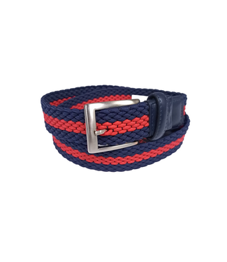 Braided Belt - Navy/Red
