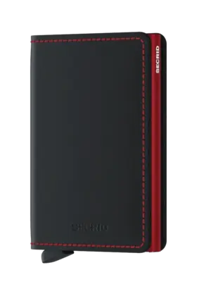 SECRID - Slimwallet - Matte Black & Red