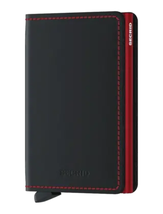 SECRID - Slimwallet - Matte Black & Red