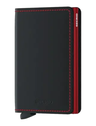 SECRID - Slimwallet - Matte Black & Red