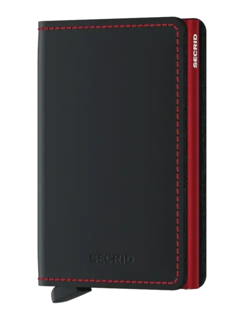 SECRID - Slimwallet - Matte Black & Red