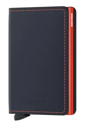 SECRID - Slimwallet - Matte Night Blue & Orange