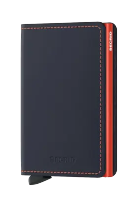 SECRID - Slimwallet - Matte Night Blue & Orange