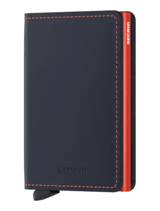 SECRID - Slimwallet - Matte Night Blue & Orange