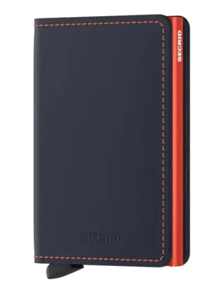 SECRID - Slimwallet - Matte Night Blue & Orange