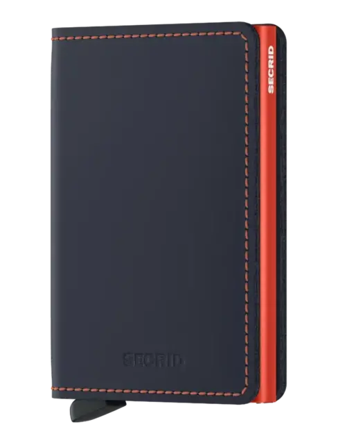 SECRID - Slimwallet - Matte Night Blue & Orange