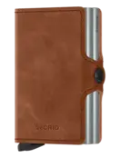 SECRID - Twinwallet Vintage Cognac - Silver