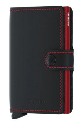 SECRID - Miniwallet - Matte  Black & Red