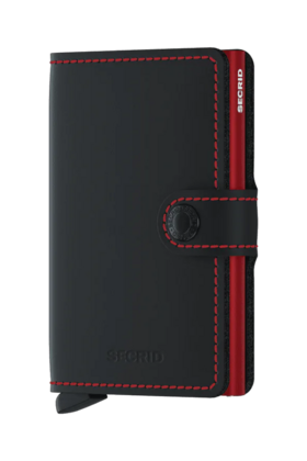 SECRID - Miniwallet - Matte  Black & Red