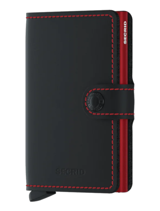 SECRID - Miniwallet - Matte  Black & Red