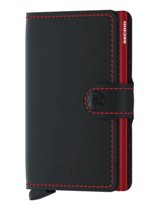 SECRID - Miniwallet - Matte  Black & Red