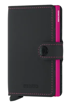 SECRID - Miniwallet - Matte  Black & Fuchsia