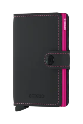 SECRID - Miniwallet - Matte  Black & Fuchsia