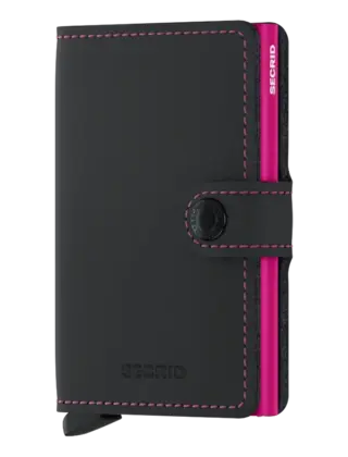 SECRID - Miniwallet - Matte  Black & Fuchsia