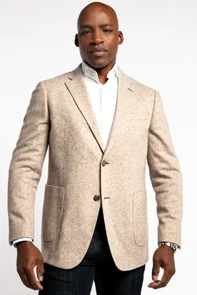 7 Downie St. Wool Blend Sport Coat - Brooks - Oatmeal