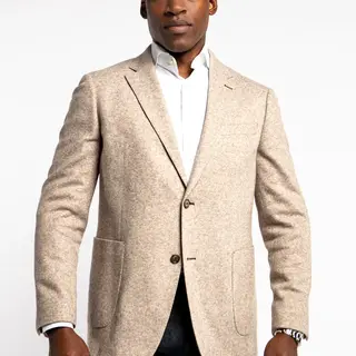 7 Downie St. Wool Blend Sport Coat - Brooks - Oatmeal