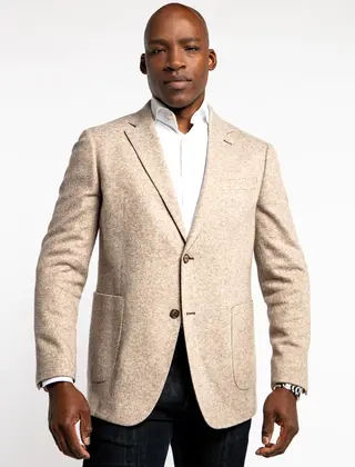7 Downie St. Wool Blend Sport Coat - Brooks - Oatmeal