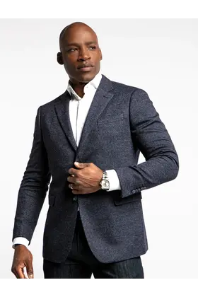 7 Downie St. Wool Blend Sport Coat - Axl - Navy
