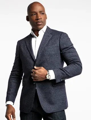 7 Downie St. Wool Blend Sport Coat - Axl - Navy