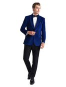 Allure Velvet Sport Coat - Cobalt