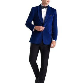 Allure Velvet Sport Coat - Cobalt