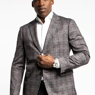 7 Downie St. Thermolite Plaid Sport Coat - Hawk