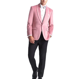Allure Velvet Sport Coat - Dusty Rose