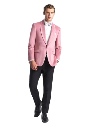 Allure Velvet Sport Coat - Dusty Rose
