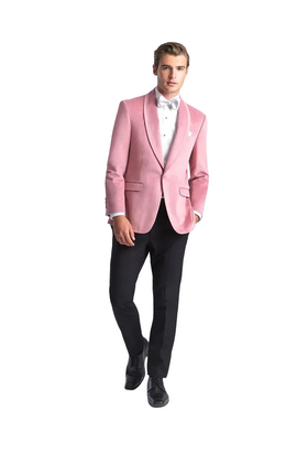 Allure Velvet Sport Coat - Dusty Rose