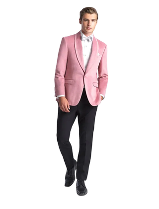 Allure Velvet Sport Coat - Dusty Rose