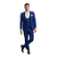 Tazzio Tazzio 3Pc Ultra Slim Suit - Peak Lapel - Indigo