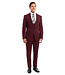 Tazzio Tazzio Peak Lapel Ultra Slim Suit - 3 Piece - Eggplant
