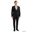 Tazzio Tazzio  Peak Lapel Ultra Slim Suit - 3 Piece - Black