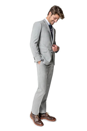 Paul Betenly Ronaldo Suit - Light Grey