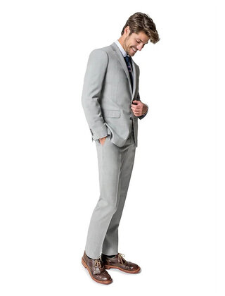 Paul Betenly Ronaldo Suit - Light Grey