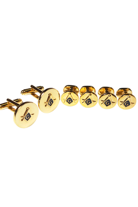 MASONIC CUFF AND STUD SET