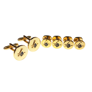 MASONIC CUFF AND STUD SET