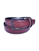 Stacy Adams Leather Belt - Bordeaux