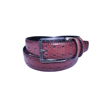 Stacy Adams Leather Belt - Bordeaux