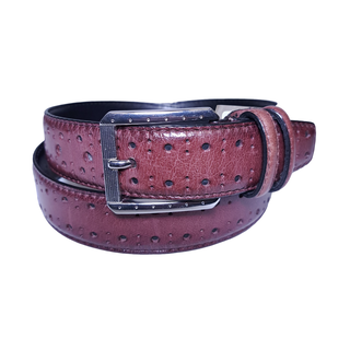 Stacy Adams Leather Belt - Bordeaux