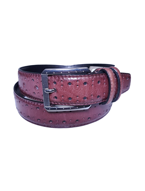Stacy Adams Leather Belt - Bordeaux