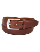 Vince Camuto - Shrunken Italian Full Grain Leather Belt - Medium Brown