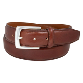 Vince Camuto - Shrunken Italian Full Grain Leather Belt - Medium Brown
