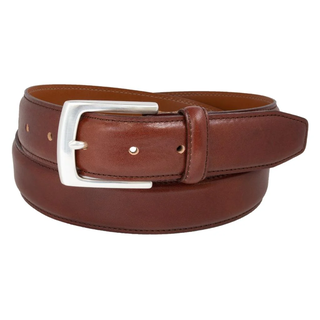 Vince Camuto - Shrunken Italian Full Grain Leather Belt - Medium Brown