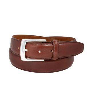 Vince Camuto - Shrunken Italian Full Grain Leather Belt - Medium Brown