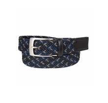 Glenayr Multi-Colour Braided Golf Belt - Black/Blue