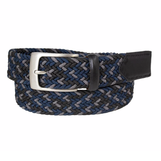 Glenayr Multi-Colour Braided Golf Belt - Black/Blue