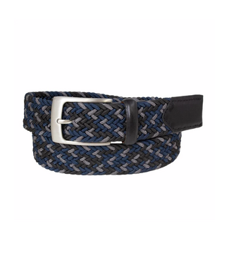 Glenayr Multi-Colour Braided Golf Belt - Black/Blue
