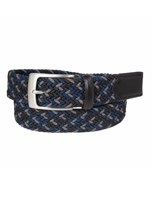 Glenayr Multi-Colour Braided Golf Belt - Black/Blue