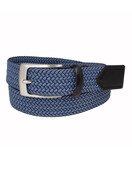 Glenayr Multi-Colour Braided Golf Belt - Blue/White